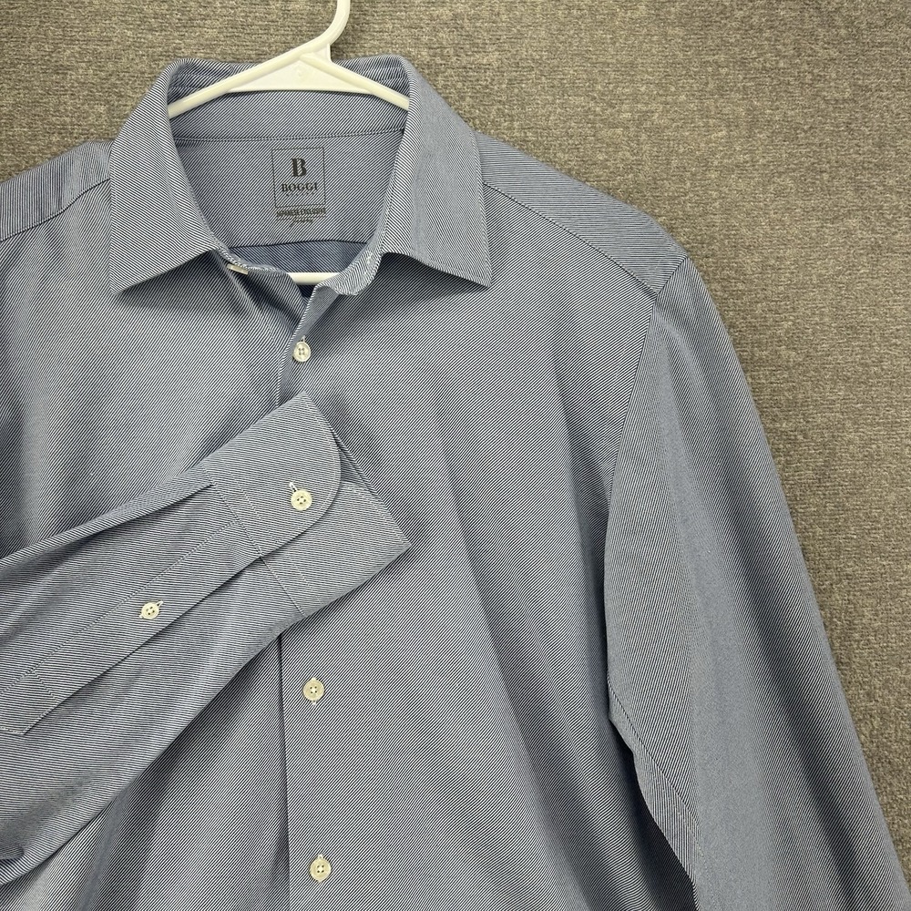 Boggi Milano Japanese Exclusive Dress Shirt Men Size Medium Light Blue Italy